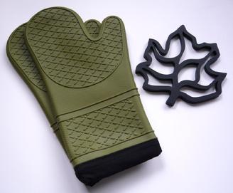 silicone oven mitt avocado green