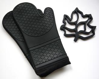 silicone oven mitt classic black